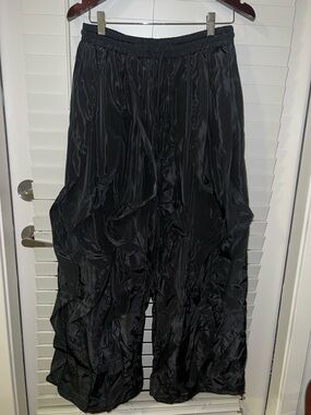 Baggy Barrel Cargo Pants High Waisted Drawstring Wide Leg Parachute Trousers NEW